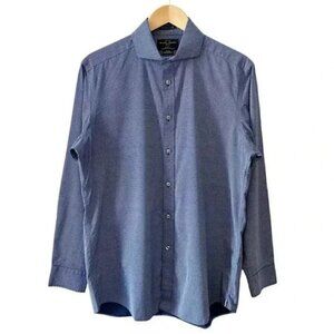 Black Brown 1826 Mens Dress Shirt Non Iron Egyptian Cotton Fitted Blue White 16